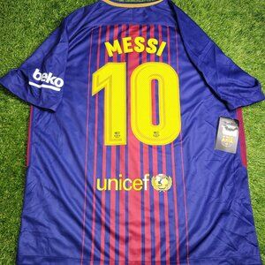 Messi Barcelona 2018 2019 Home Soccer Jersey Shirt BNWT XL SKU# 847255-457